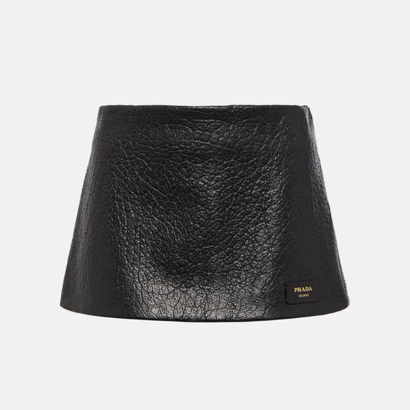 Prada Mini Nappa Leather Skirt - Picture 2 of 12
